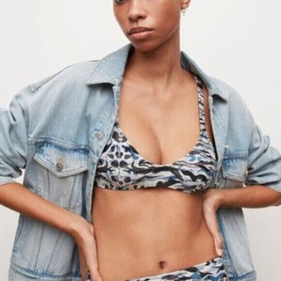 Allsaints Womens Eva Oniyuri Multicolor Bikini Top Size Large - Picture 1 of 9